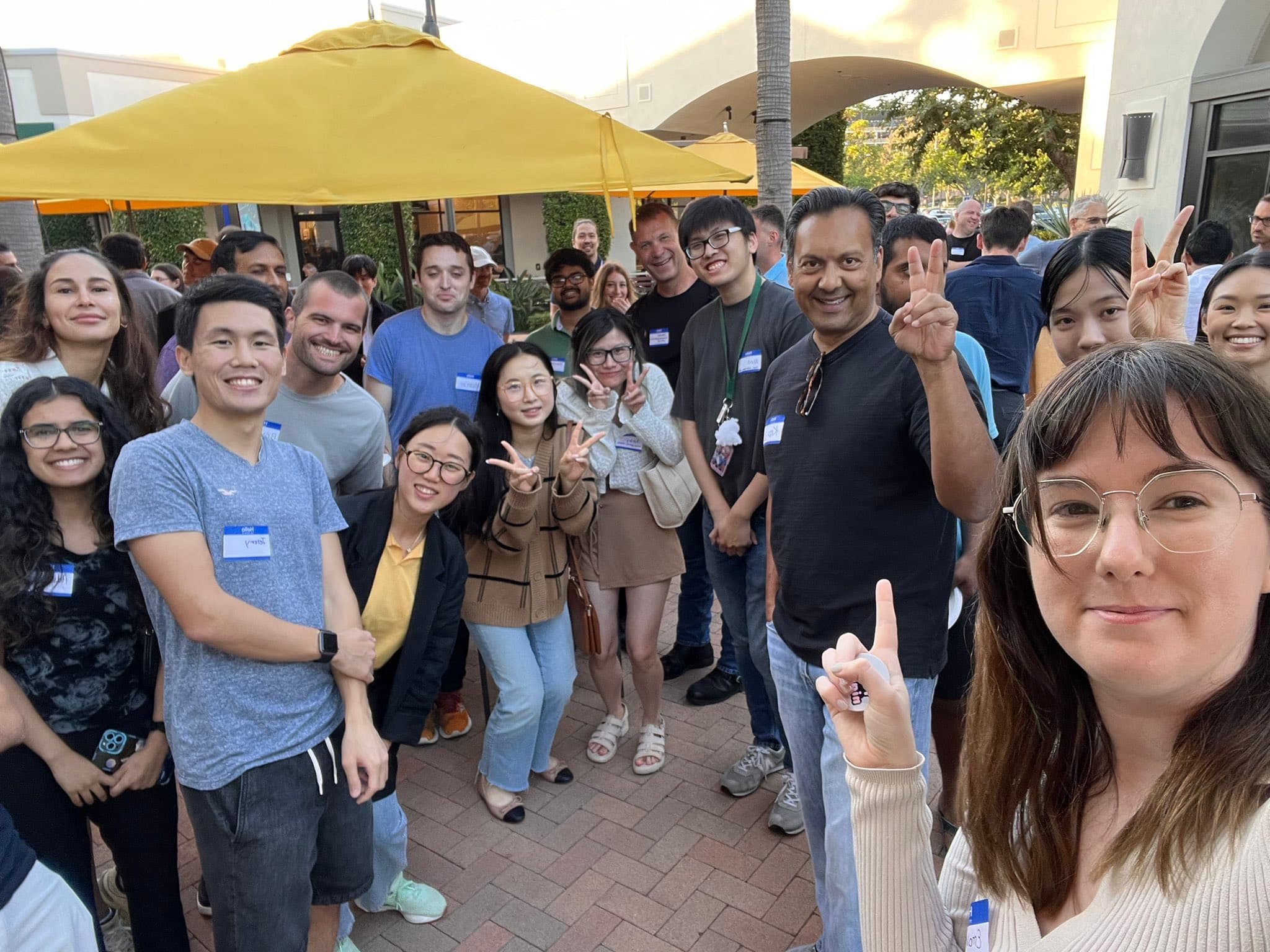 Speaker presenting in a minimalist studio space